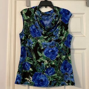 Black label by Evan Picone sleeveless orale blouse size large
